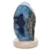 Pink Agate Crystal Lamp with Marble Base - Puple LED - T3290 | Crystal Factory