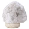 Clear Quartz Druze Lamp - White LED Bulb V74 | Crystal Factory