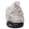 Clear Quartz Druze Lamp - White LED Bulb V75 | Crystal Factory