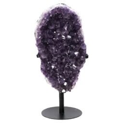Amethyst Druze Cluster on Rotating Stand H01 | Crystal Factory