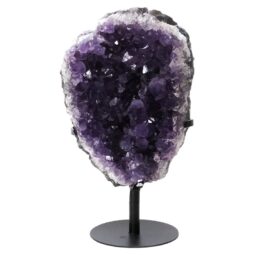 Amethyst Druze Cluster on Rotating Stand H02 | Crystal Factory