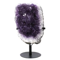 Amethyst Druze Cluster on Rotating Stand H05 | Crystal Factory