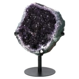 Amethyst Druze Cluster on Rotating Stand H08 | Crystal Factory