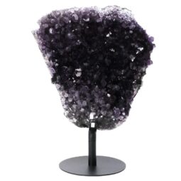 Amethyst Druze Cluster on Rotating Stand H09 | Crystal Factory