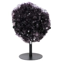 Amethyst Druze Cluster on Rotating Stand H10 | Crystal Factory
