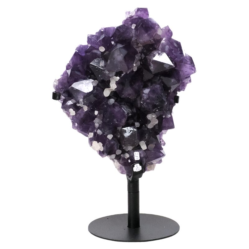 6kg Amethyst Druze Cluster on Rotating Stand H11 3 Amethyst Druze Cluster on Rotating Stand H11 | Crystal Factory