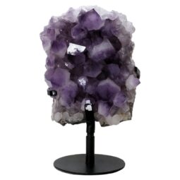 Amethyst Druze Cluster on Rotating Stand H13 | Crystal Factory