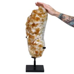 13kg Citrine Cluster on Metal Stand H17 5 Citrine Cluster on Metal Stand H17 | Crystal Factory