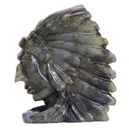Labradorite Warrior Bust Carving B915 | Crystal Factory