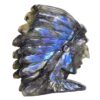 Labradorite Warrior Bust Carving B915 | Crystal Factory