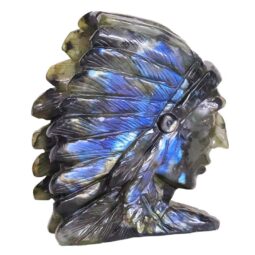 Labradorite Warrior Bust Carving B915 | Crystal Factory
