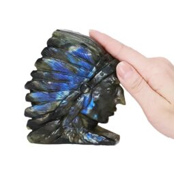 Labradorite Warrior Bust Carving B915 | Crystal Factory