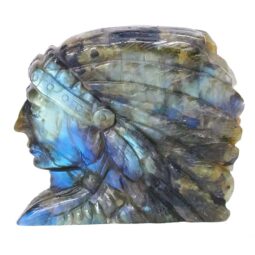 Labradorite Warrior Bust Carving B916 | Crystal Factory