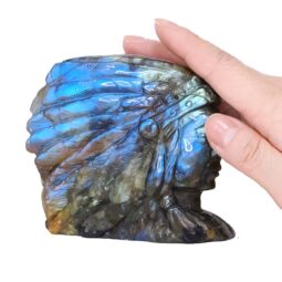 Labradorite Warrior Bust Carving B916 | Crystal Factory