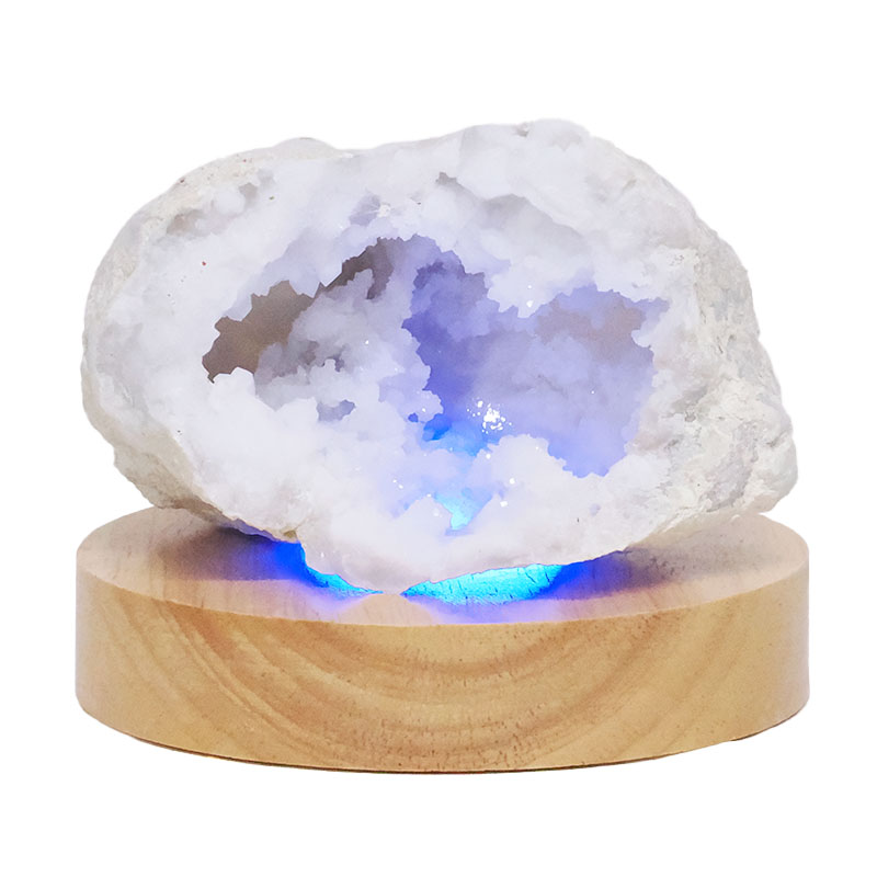 Mini Calcite Cluster With Multicolour LED Large Light Base V77 4 Mini Calcite Cluster With Multicolour LED Large Light Base V77 | Crystal Factory