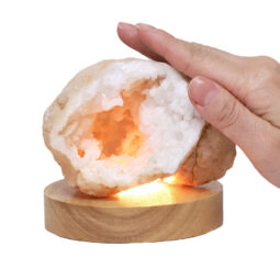Mini Calcite Cluster With Multicolour LED Large Light Base V78 | Crystal Factory