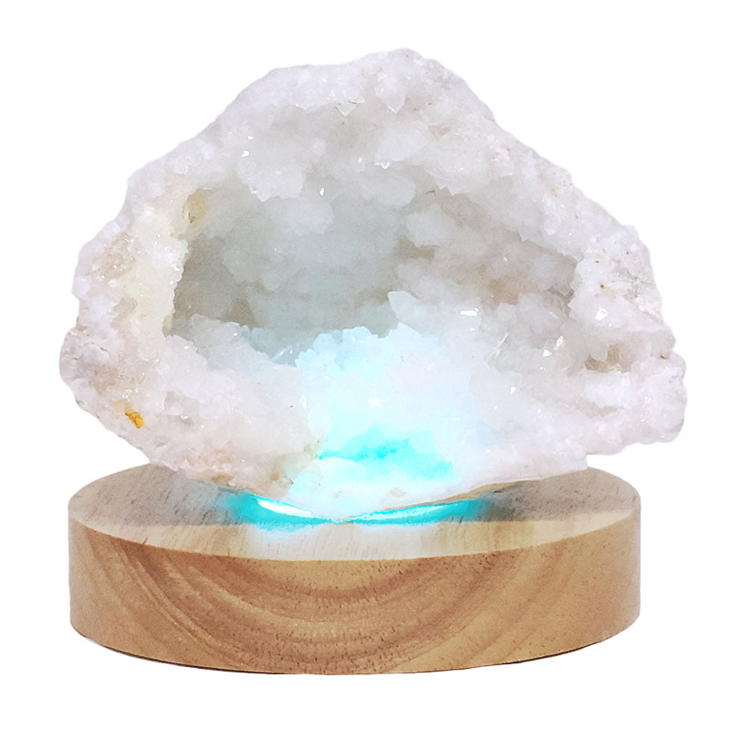 Mini Calcite Cluster With Multicolour LED Large Light Base V79 2 Mini Calcite Cluster With Multicolour LED Large Light Base V79 | Crystal Factory