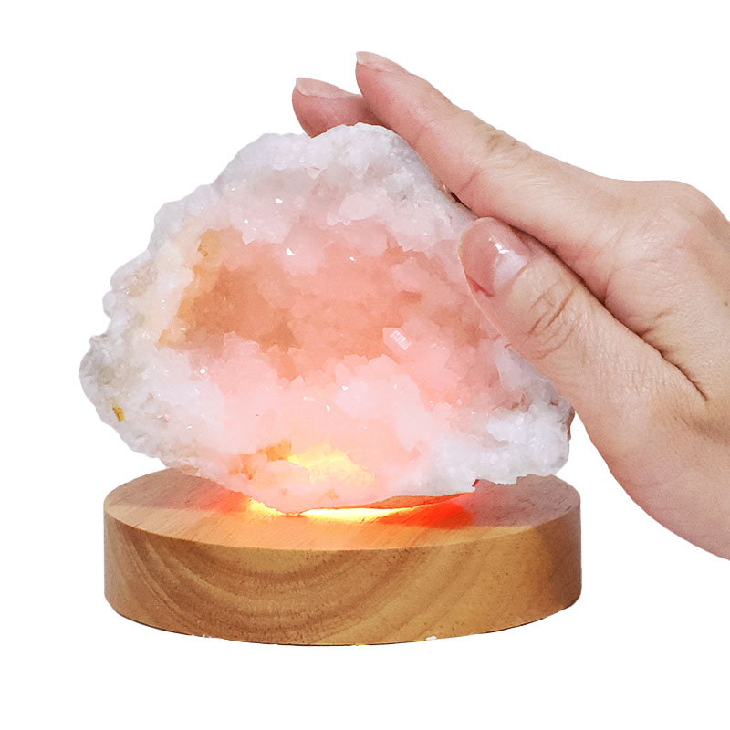 Mini Calcite Cluster With Multicolour LED Large Light Base V79 5 Mini Calcite Cluster With Multicolour LED Large Light Base V79 | Crystal Factory