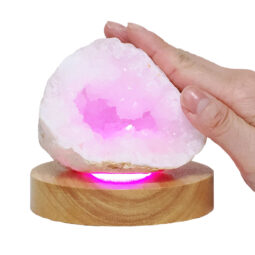 Mini Calcite Cluster With Multicolour LED Large Light Base V80 9 Mini Calcite Cluster With Multicolour LED Large Light Base V80 | Crystal Factory