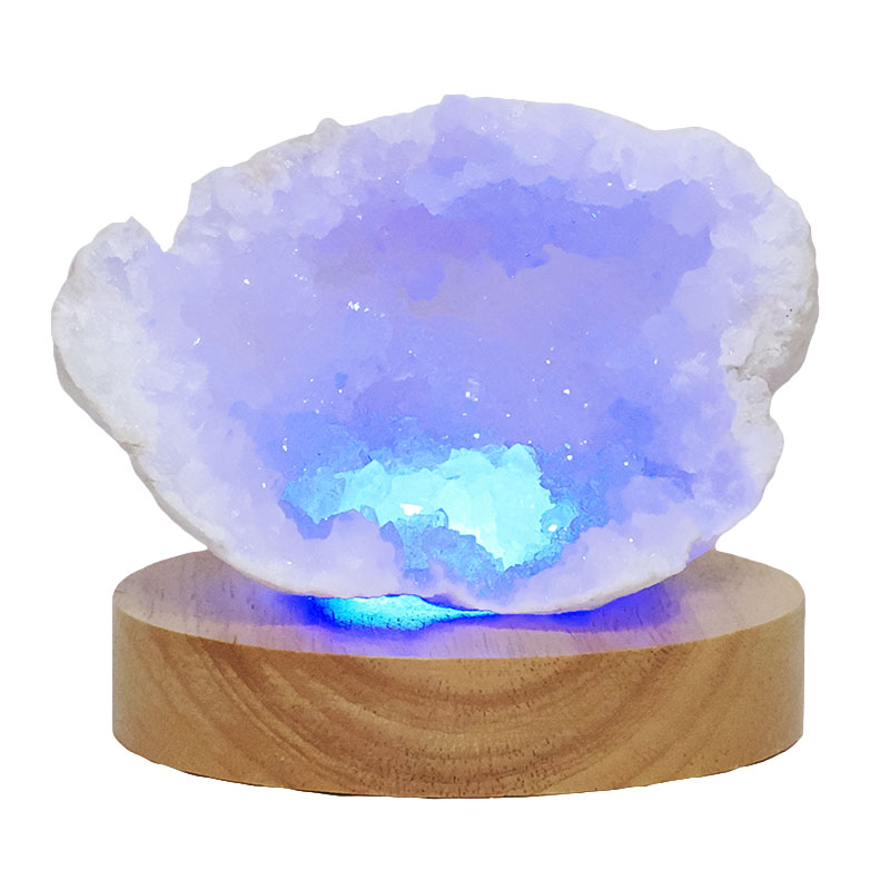 Mini Calcite Cluster With Multicolour LED Large Light Base V81 3 Mini Calcite Cluster With Multicolour LED Large Light Base V81 | Crystal Factory