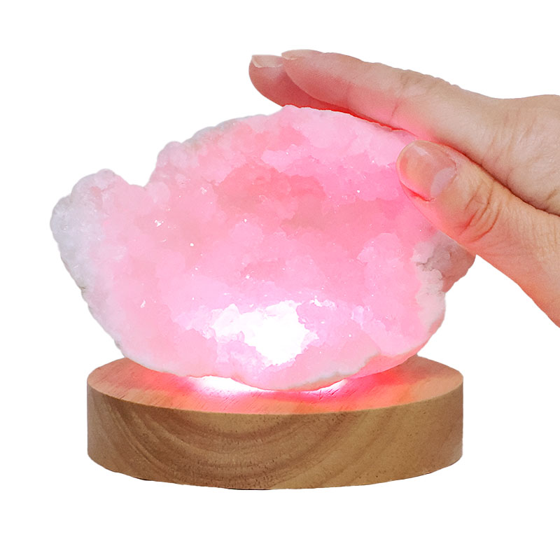 Mini Calcite Cluster With Multicolour LED Large Light Base V81 5 Mini Calcite Cluster With Multicolour LED Large Light Base V81 | Crystal Factory