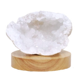 Mini Calcite Cluster With Multicolour LED Large Light Base V81 | Crystal Factory