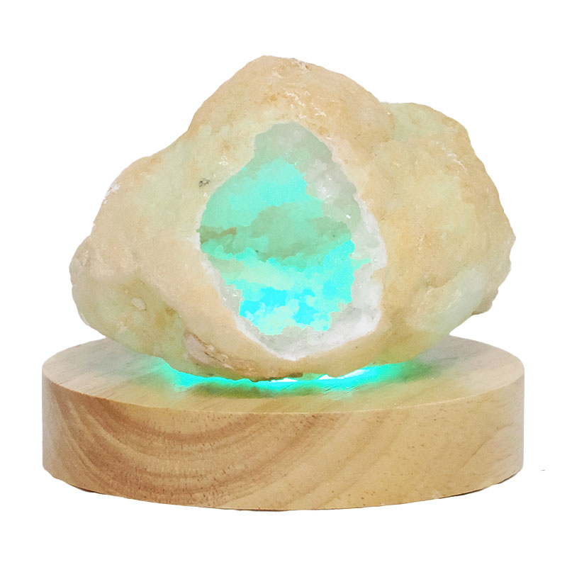 Mini Calcite Cluster With Multicolour LED Large Light Base V82 3 Mini Calcite Cluster With Multicolour LED Large Light Base V82 | Crystal Factory