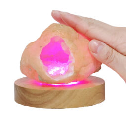 Mini Calcite Cluster With Multicolour LED Large Light Base V82 9 Mini Calcite Cluster With Multicolour LED Large Light Base V82 | Crystal Factory