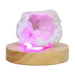 Mini Calcite Cluster With Multicolour LED Large Light Base V84 | Crystal Factory