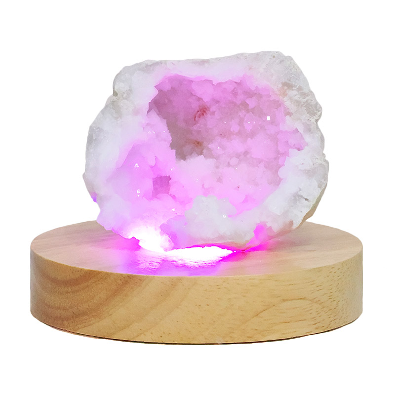Mini Calcite Cluster With Multicolour LED Large Light Base V84 3 Mini Calcite Cluster With Multicolour LED Large Light Base V84 | Crystal Factory