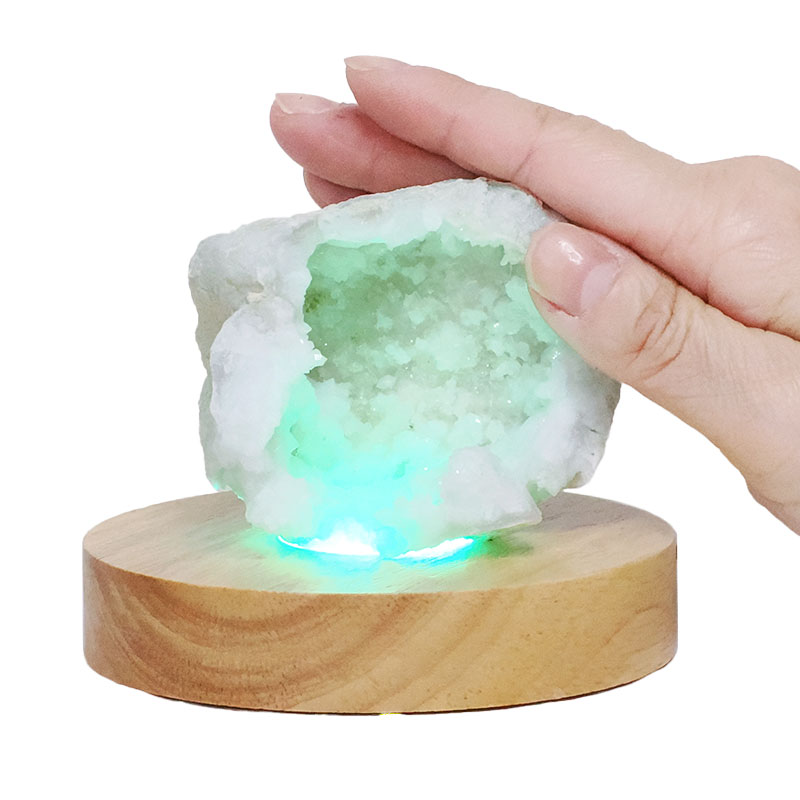 Mini Calcite Cluster With Multicolour LED Large Light Base V84 5 Mini Calcite Cluster With Multicolour LED Large Light Base V84 | Crystal Factory