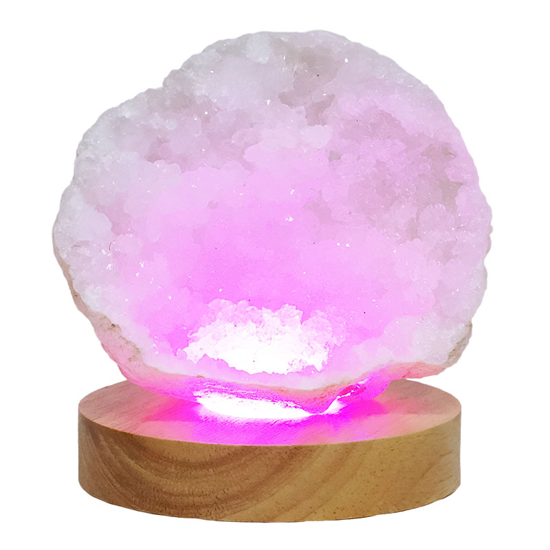 Mini Calcite Cluster With Multicolour LED Large Light Base V85 2 Mini Calcite Cluster With Multicolour LED Large Light Base V85 | Crystal Factory
