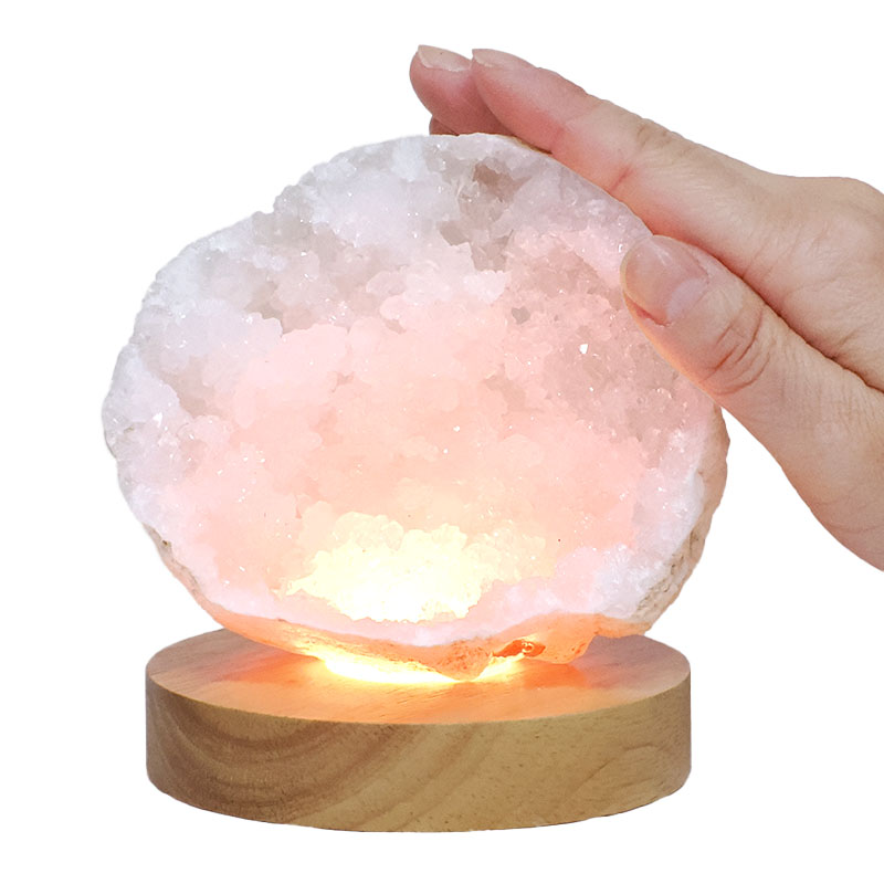 Mini Calcite Cluster With Multicolour LED Large Light Base V85 4 Mini Calcite Cluster With Multicolour LED Large Light Base V85 | Crystal Factory