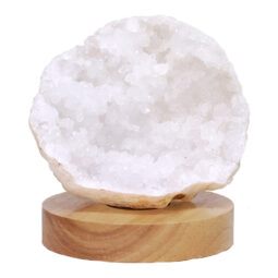 Mini Calcite Cluster With Multicolour LED Large Light Base V85 | Crystal Factory