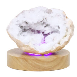 Mini Calcite Cluster With Multicolour LED Large Light Base V87 | Crystal Factory