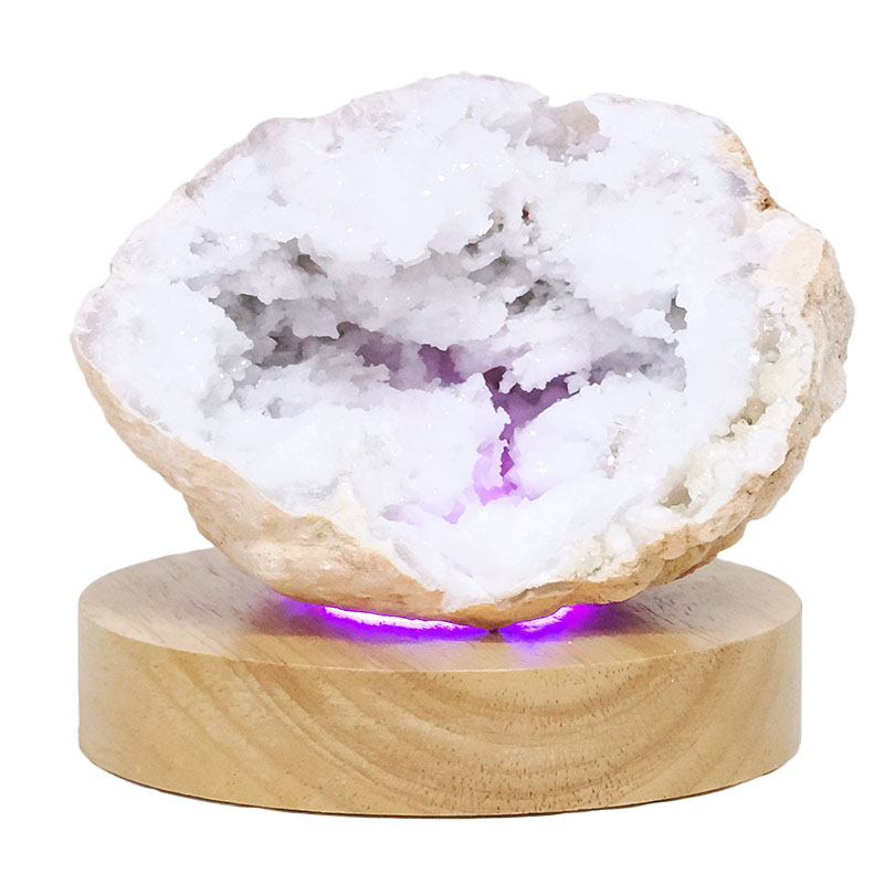 Mini Calcite Cluster With Multicolour LED Large Light Base V87 3 Mini Calcite Cluster With Multicolour LED Large Light Base V87 | Crystal Factory