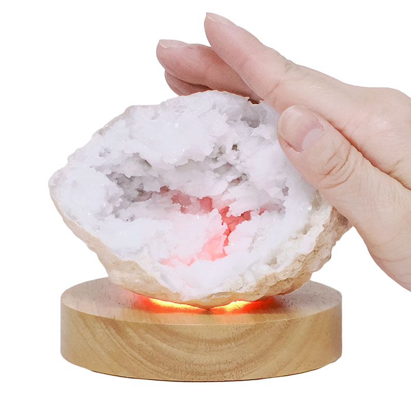 Mini Calcite Cluster With Multicolour LED Large Light Base V87 5 Mini Calcite Cluster With Multicolour LED Large Light Base V87 | Crystal Factory