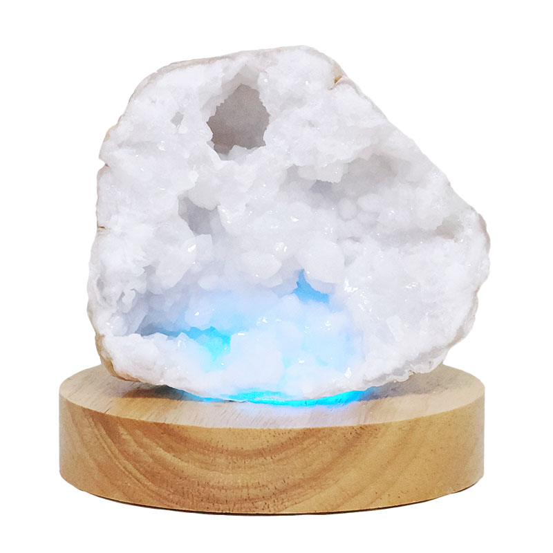Mini Calcite Cluster With Multicolour LED Large Light Base V88 3 Mini Calcite Cluster With Multicolour LED Large Light Base V88 | Crystal Factory