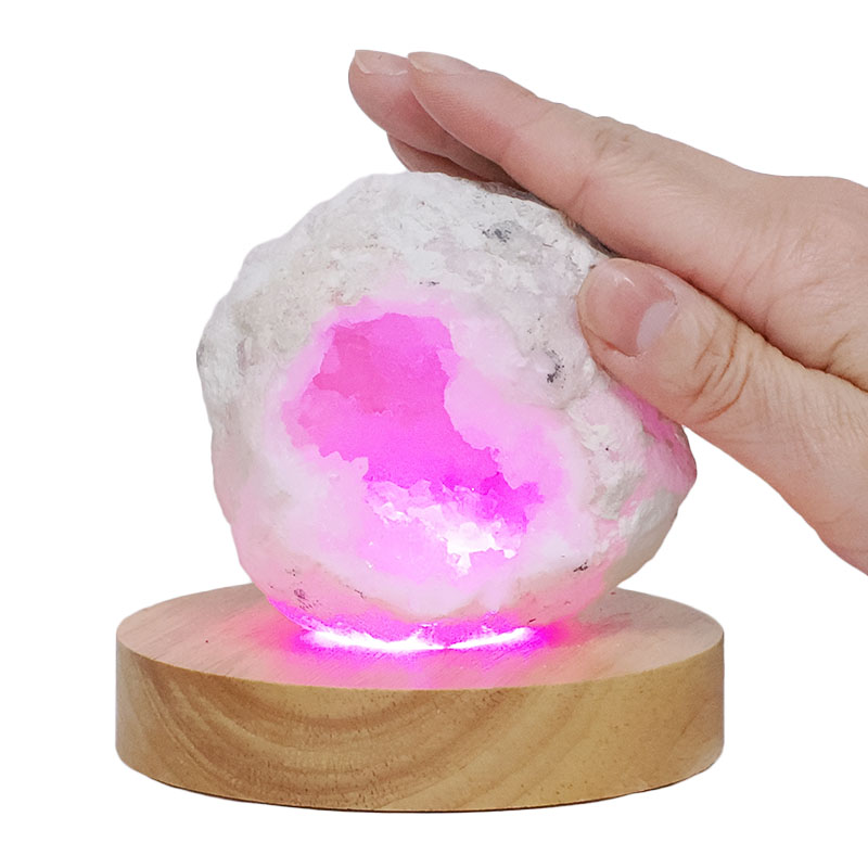 Mini Calcite Cluster With Multicolour LED Large Light Base V89 4 Mini Calcite Cluster With Multicolour LED Large Light Base V89 | Crystal Factory