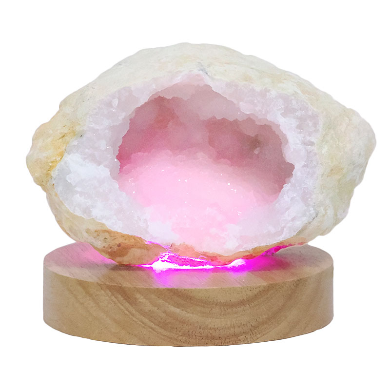 Mini Calcite Cluster With Multicolour LED Large Light Base X445 3 Mini Calcite Cluster With Multicolour LED Large Light Base X445 | Crystal Factory