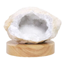 Mini Calcite Cluster With Multicolour LED Large Light Base X445 | Crystal Factory