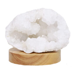 Mini Calcite Cluster With Multicolour LED Large Light Base X446 | Crystal Factory