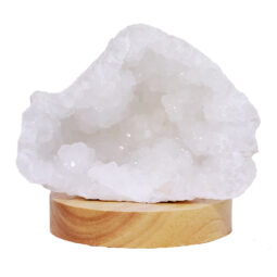 Mini Calcite Cluster With Multicolour LED Large Light Base X447 | Crystal Factory