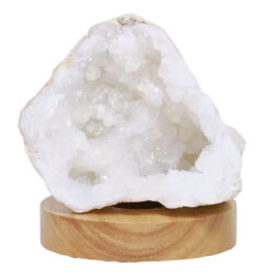 Mini Calcite Cluster With Multicolour LED Large Light Base X448 | Crystal Factory