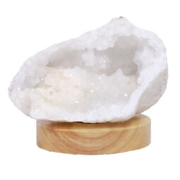 Mini Calcite Cluster With Multicolour LED Large Light Base X449 | Crystal Factory