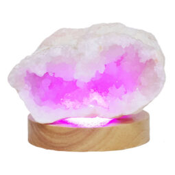 Mini Calcite Cluster With Multicolour LED Large Light Base X450 | Crystal Factory