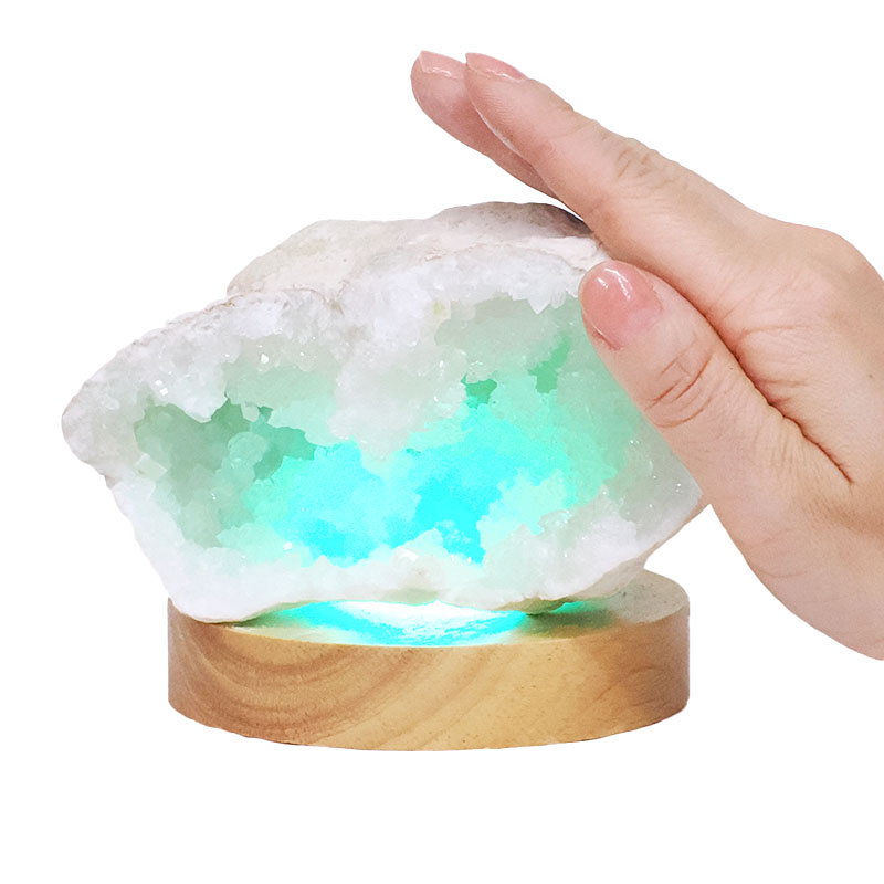 Mini Calcite Cluster With Multicolour LED Large Light Base X450 5 Mini Calcite Cluster With Multicolour LED Large Light Base X450 | Crystal Factory