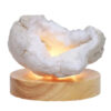 Mini Calcite Cluster With Multicolour LED Large Light Base X451 | Crystal Factory