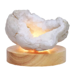 Mini Calcite Cluster With Multicolour LED Large Light Base X451 | Crystal Factory