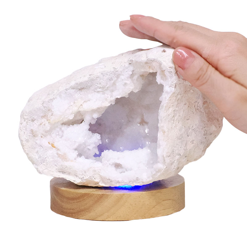 Mini Calcite Cluster With Multicolour LED Large Light Base X452 5 Mini Calcite Cluster With Multicolour LED Large Light Base X452 | Crystal Factory